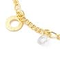 Brass Donut & Clear Cubic Zirconia Charm Bracelets for Women