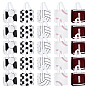 25Pcs 5 Styles Rectangle Non-woven Fabric Printed Gift Tote Bags, Gift Packaging Pouches with Handles, Mixed Color