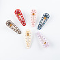Acrylic Hair Clips for Women, with Rhinestone and Plastic Beads