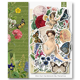 51Pcs 51 Patterns Scrapbook Paper Pads, for DIY Album Scrapbook, Background Paper, Diary Decoration