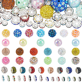 Наборы для находки бисера своими руками, включают 20шт. акриловые бусины, 170шт. стразовых бусин