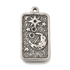 304 Настройки кабошон из нержавеющей стали кулон, прямоугольные