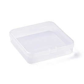 (Defective Closeout Sale:Scratch),  Transparent Plastic Bead Containers, Cuboid