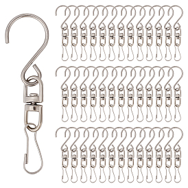 40шт. крючки для вешалок из нержавеющей стали в форме S, с двухшарнирными застежками из сплава и фурнитурой в виде железного брелока