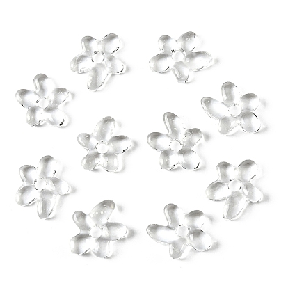 10 бусины лэмпворк ручной работы, цветок