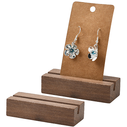 Картхолдер из дерева, этикетка визитная карточка основа, прямоугольные, верблюжие