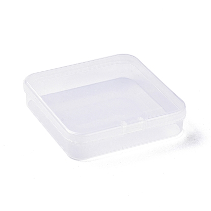 (Defective Closeout Sale:Scratch),  Transparent Plastic Bead Containers, Cuboid