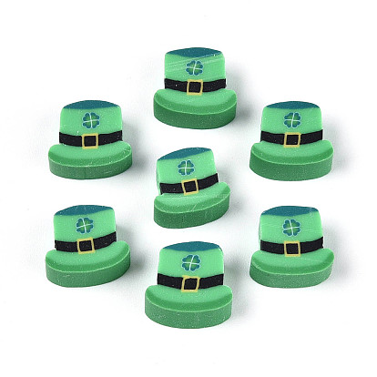 Бусины из полимерной глины ручной работы ко Дню Святого Патрика, шляпа