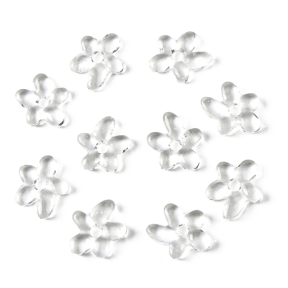 10 бусины лэмпворк ручной работы, цветок