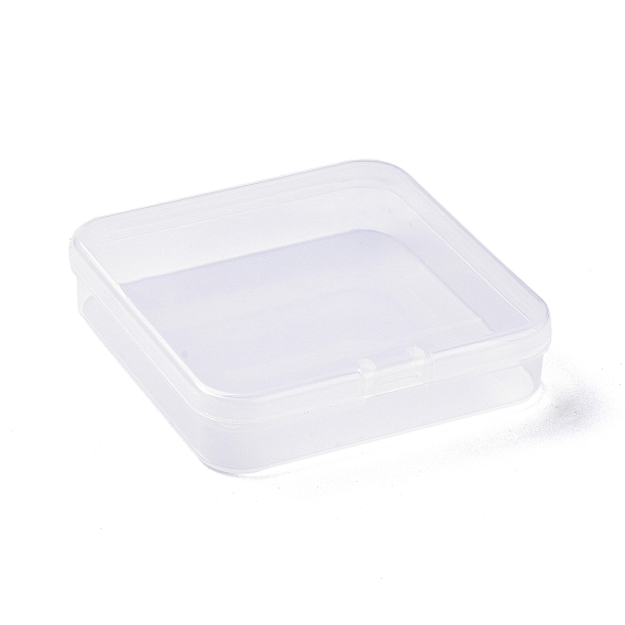 (Defective Closeout Sale:Scratch),  Transparent Plastic Bead Containers, Cuboid
