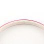 Plain Headwear Hair Accessories Plastic Hair Band Findings, with Teeth, with Grosgrain Ribbon, 110~114x9~9.5mm