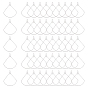 304 pendentifs en fil d'acier inoxydable, conclusions de boucle d'oreille, fan