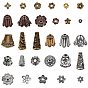 Tibetan Style Alloy Bead Caps & Cone, Flower