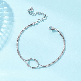 304 женские браслеты-змейки из нержавеющей стали, узел