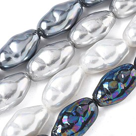Гальванизированное непрозрачное стекло имитация жемчужных нитей, овальные