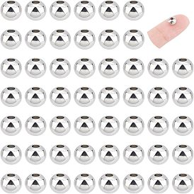 304 из нержавеющей стали бусы, круглые, с контейнером для бисера