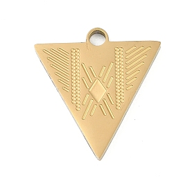 304 подвески из нержавеющей стали, треугольный шарм, ионное покрытие (ip)