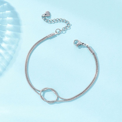 304 женские браслеты-змейки из нержавеющей стали, узел