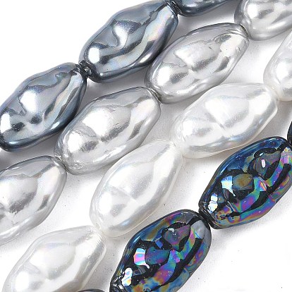 Гальванизированное непрозрачное стекло имитация жемчужных нитей, овальные