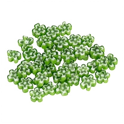 30pcs perles de verre millefiori faites à la main, fleur