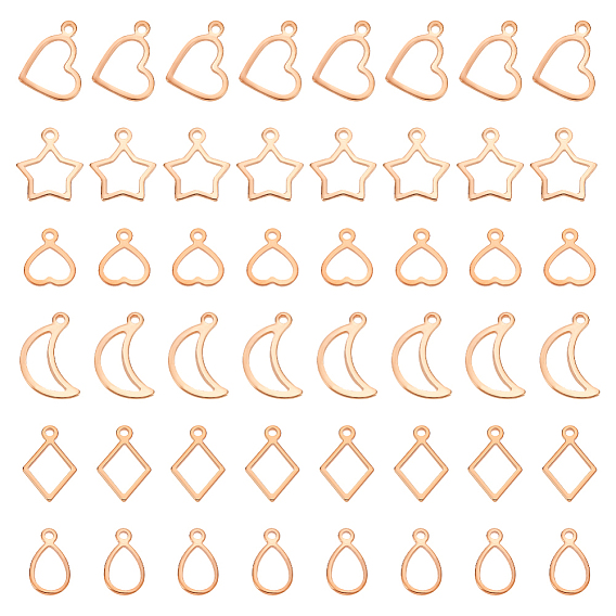 120 шт 6 стиль 304 подвески из нержавеющей стали, штамповка пустой метки, разнообразные