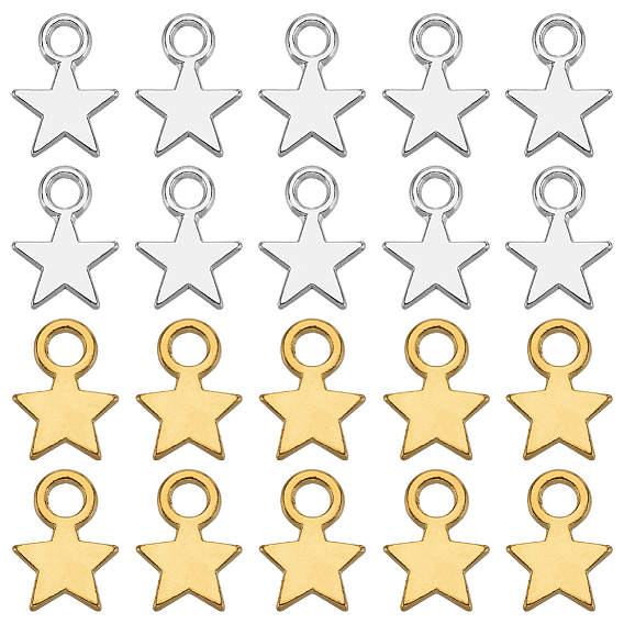 200 шт 2 стили сплава подвески в тибетском стиле, Рождественская звезда