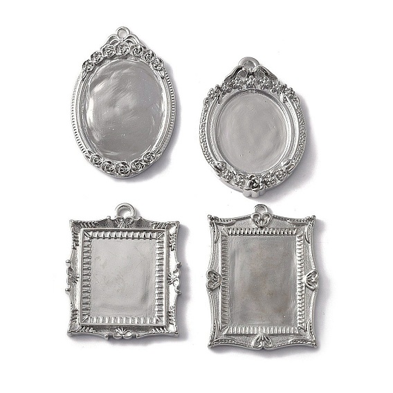 Латунные подвески из латуни с кабошонами, платина