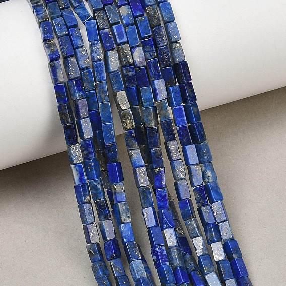 Natural Lapis Lazuli Beads Strands, Cuboid