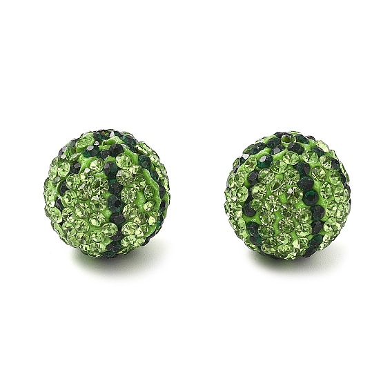 Полимерная глина узор арбуз стразы бусины, круглые, для самодельных украшений и украшений для телефонных цепочек