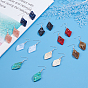 SUPERFINDINGS DIY Earring Making Kit, Including 80Pcs 8 Color Acrylic Rhombus Pendants, Imitation Gemstone Style, 80Pcs Iron Earring Hooks, 100Pcs Iron Open Jump Rings