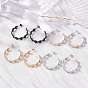 304 Stainless Steel Stud Earrings for Women, Pigeon, Half Hoop Earrings, Ion Plating(IP)