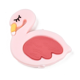 Silicone Focal Beads, Flamingo