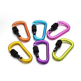 Aluminum Rock Climbing Carabiners, Key Clasps, 77x45x14mm