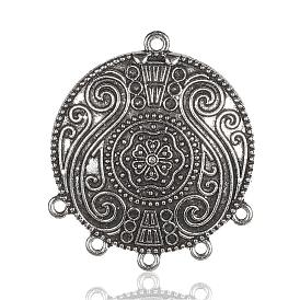 De style tibétain composants alliage de lustre liens, plat rond