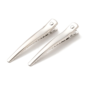 Fornituras de pelo clip de piel de cocodrilo de hierro, accesorios del pelo de DIY que hacen, 10x62x12 mm