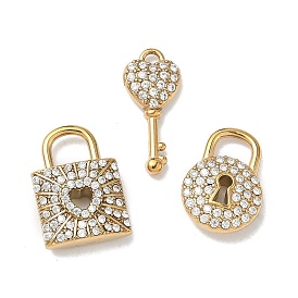 304 подвески из прозрачного кубического циркония из нержавеющей стали, ионное покрытие (ip), Брелоки для замков/ключей