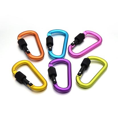 Aluminum Rock Climbing Carabiners, Key Clasps, 77x45x14mm