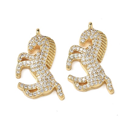 Латунные микро проложить кубического циркония подвески, лошади прелести, стойки покрытие, долговечный, без кадмия и без свинца