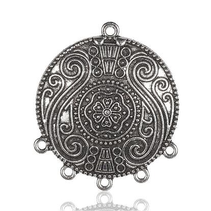 De style tibétain composants alliage de lustre liens, plat rond