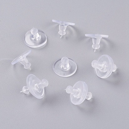 Plastic Ear Nuts, Bullet Clutch Earring Backs with Pad, for Droopy Ears