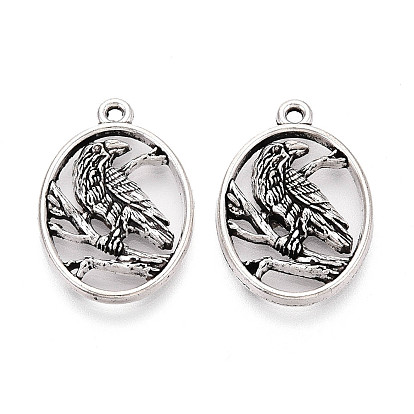 Сплавочные подвески тибетского стиля, овальные и птичьи подвески, без кадмия и без свинца