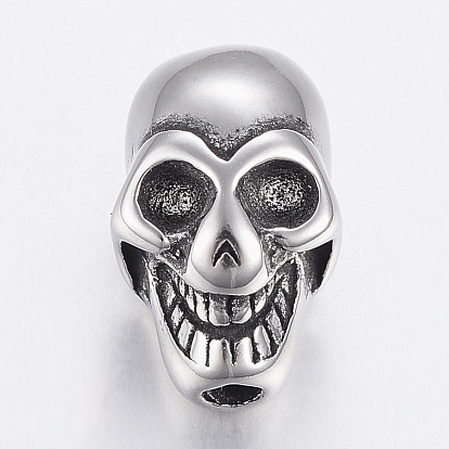 304 Stainless Steel Beads, Skull