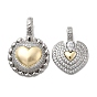 Латунные микропаве прозрачные подвески с фианитом, сердце