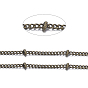 Brass Curb Chains, Satellite Chains, Soldered, with Spool, Cadmium Free & Lead Free