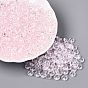 Perles de rocaille en verre de couleurs transparentes, rondelle, cuisson des peintures