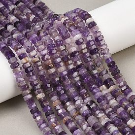 Природный аметист нитей бисера, граненые, шестиугольник