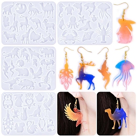 DIY Silicone Pendant Molds, Decoration Making, Resin Casting Molds, For UV Resin, Epoxy Resin Jewelry Making, Animal Theme