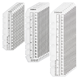 24шт 3 стили пластиковая закладка линейка, линейка планировщика, маркер страницы для удобства чтения