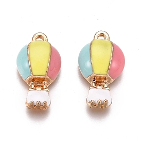 Подвески из эмали и сплава, воздушный шар, золотые