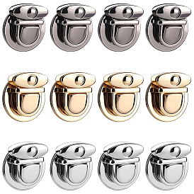 12шт. 3 цвета сплав застежки-пряжки для сумок, замки для большого пальца кошелька, для аксессуаров для замены сумок